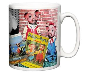 Image is Everything IIE, Pinky and Perky Pigs Classic British Childrens 60's TV Puppet Show Tea Coffee 11oz Mug Gift