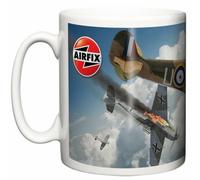 Image is Everything Supermarine Spitfire MK.1a UGR Dog Fight with German Messerschmitt WWII Fighter Planes Airfix Model Artwork New 11oz Ceramic Tea Coffee Mug Gift