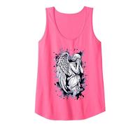 Image of a Weeping Angel - with Splashes 1 - Fan Fun Tank Top, Women, Neon Pink, XX-Large