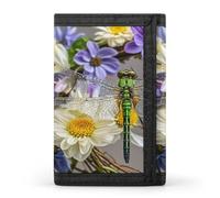 Image of Dragonfly in Wreath Casual Wallet Credit Card Holder Premium Document Organizer Case for Men And Women