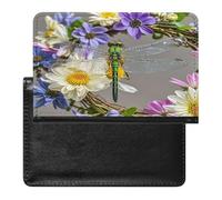 Image of Dragonfly in Wreath Passport Holder Passport Cover Protector Essentials with Credit Card Slots for Women Men