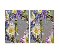 Image of Dragonfly in Wreath Passport Holder Passport Wallet PU Leather Passports Protective Cover Slim Travel Accessories