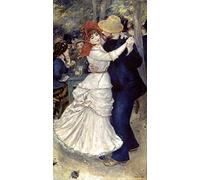 Image on ROLLED CANVAS Dance at Bougival Renoir Pierre-Auguste - Dance vertical Art print dance figures Ballroom-Partner Canvas fine art 46_X_23_in