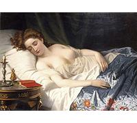 Image on ROLLED CANVAS Imogen From Shakespeares Cymbeline Souchon Wilhelm Ferdinand - Figurative horizontal Art print figures interiors Canvas fine art 24_X_35_in