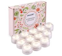 IMAGE Submersible Led Lights 12PCS Waterproof Tea Lights Battery Operated Candle Lights for Party Wedding Pond Pool Garden and Bath, Warm White