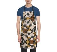 Imagen De Pug Adult Pocket Apron Oxford Cloth Kitchen Apron Cooking Painting And More, Black, One Size