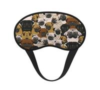 Imagen De Pug Print Blackout Sleep Mask - Side Sleeper Eye Cover, Soft Comfort, Perfect for Travel, Meditation