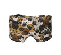 Imagen De Pug Print Sleep Eye and Ear Muffs Mask - Adjustable Yoga Travel Headband, Keep Warm Shading Comfortable Aid