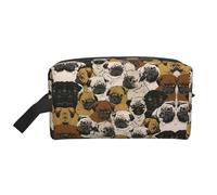 Imagen De Pug Print Travel Toiletry Bags Hanging Makeup Bag Large Capacity Versatile Organizer for Women Men