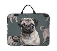 Imagen De Pug Printed Laptop Sleeve 14 inch Protective Case, Waterproof Computer Case Bag with Handle for Men and Women
