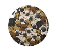 Imagen De Pug Round Badge - Durable Tin Plate Design With Full Front Print, Perfect For Custom Gifts And Apparel Decoration