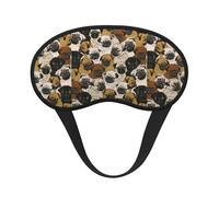 Imagen De Pug Sleep Mask for Side Sleeper, Eye Mask Sleeping for Women Men,for Sleeping with Elastic Band
