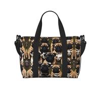 Imagen De Pug-standard print Travel Duffel Bag,workout duffel bag, overnight shoulder Bag,Weekender Bag for Women Men, Black, One Size