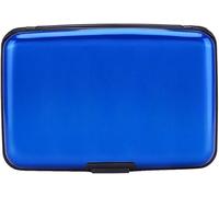 IMAGILIVSPAS RFID Blocking Aluminum ID Case Hard Shell Business Card Holder Metal Wallet for Men or Women (Pack of 1), Blue, Rfid Protected