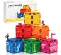 IMAGIMAGS Construction Set, 18-Piece Dual-Sided Studded Magnetic Tiles