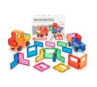 IMAGIMAGS Magnetic Building Tiles, 28 Piece Vehicle Set for Boys Girls Kids, Educational Creative Learning Activity Building Block Toddler Toys, STEM, Children Ages 5 Years +