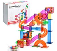 Imagimags Magnetic Building Tiles, 98 Piece Marble Run Set for Boys Girls Kids, Educational Creative Learning Activity Building Block Toddler Toys, STEM, Children Ages 3 Years +