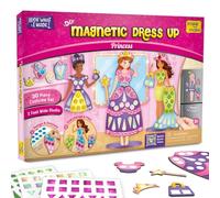 Imagimake DIY Magnetic Dress-Up Princess |Pretend Play Magnetic Toys for Kids | 30 Magnetic Dresses & Accessories | Interchange & Create Unlimited Outfits | Birthday Gift for 3,4,5,6,7,8 Year Old Girl