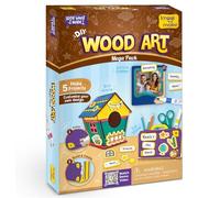 Imagimake DIY Wood Art Mega Pack, 5 Wooden Projects for Kids Ages 5+