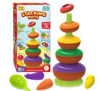 Imagimake Leaps & Bounds - Stacking Pots, 5-in-1 Activity Toy Ages 6M+
