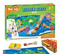Imagimake Mapology Hidden Quest World Map | Adventure Board Game for Kids | Magic Swipe & Reveal | Fun Family Game | Easter Toys & Educational Gift for 5+ Year Old Boys & Girls | 2+ Players
