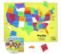 Imagimake Mapology United States Puzzle Educational Toys for Kids 5-7 Learn USA States Along with Their Fun Facts Puzzles for Kids Ages 4-8 for Ki