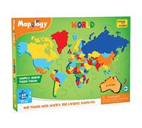 Imagimake Mapology World - Jigsaw World Map Puzzle for Kids | Kids Educational Toys & Games, STEM Toys, Geography Games | Educational Puzzles for Kids | Gift for Kids
