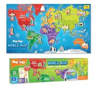 Imagimake Mapology World Map with Reusable Stickers | Classroom Wall Chart | Geography Kids Games for 5 + Year Olds | Kids Activities for Age 5-8 | Gifts for Boys & Girls Age 5,6,7,8,9,10,11,12