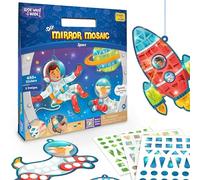 Imagimake Mirror Mosaic Space Arts and Crafts for Kids | 450+ Foil Stickers, DIY Sticker Mosaic Craft Kits for Kids | Space Gifts | Birthday Gifts for Boys & Girls Ages 3-8
