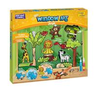 Imagimake Window Art Jungle | 16-Piece Glass Paint & Suncatcher Kit | Craft & Discover Animals | 5 Year Old Boy Gifts | Birthday Gifts for Boys & Girls Ages 5,6,7,8,9,10,11,12 | Easter Gifts for Kids
