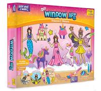 Imagimake Window Art | Princess, Unicorn & Mermaid Craft Kit | 32-Piece Glass Paint & Suncatcher Set | Fun DIY Arts & Crafts for Kids | 6 Year Old Girl Gifts| Birthday Gifts for Girls 5,6,7,8,9,10