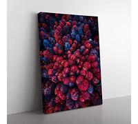 Imaginary Forest Abstract Painting Modern Canvas Wall Art Print Ready to Hang, Framed Picture for Living Room Bedroom Home Office Décor, 50x35 cm (20x14 Inch)