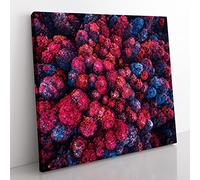 Imaginary Forest Modern Canvas Wall Art Print Ready to Hang, Framed Picture for Living Room Bedroom Home Office Décor, 35x35 cm (14x14 Inch)