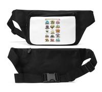 Imaginary Mushrooms from a Strange World Unisex Waist Bag Black