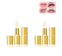 Imaginaryl Lip Color, Imaginary Lipstick, Transferproof Color Changing Lip stick, Gold Crystal PH Color Changing Lipstick, Long Lasting 24 Hours, Deep Nourishment, Lightweight and Portable (2 Pcs)