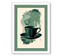 Imagination in a Teacup Modern Framed Wall Art Print A3 (42×29.7cm) White, Wall Decor for Living Room, Bedroom, Office & Home, Ready to Hang, Art Gift