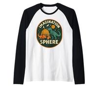 Imagination Sphere Shirt Dinosaurs Planets Rocket Dome Raglan Baseball Tee