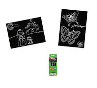 Imagination Starters - Pirates MiniMats, Travel Colouring Set, Travel Games for Kids, 2 Double-Sided Mats & 4 Washable Crayons, Travel Toys for Toddlers on Plane