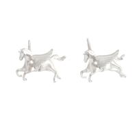 Imaginative Flying Horse Studs Copper Made Ear Jewelry Artistic Fantasy Ear Accessories Perfect for Artistic Souls Unique Horse Design Jewelry