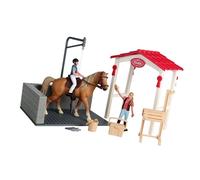 Imaginative Horse Stable Pretend Play Set Detailed Animal Models Grooming Accessories For Kids Educational Development Animal Model Playsets