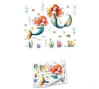 Imaginative Mermaid Wall Decals Luminous Stickers for a Comforting Nighttime Glow in Children's Rooms