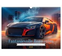 Imaginative racing cars - In the thrill of speed UK-Version (Wall Calendar 2026 DIN A3 Landscape), CALVENDO 12 Month Wall Calendar