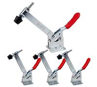 IMAGINE 4Pcs Hand Tool Toggle Clamp 201B 198lbs Antislip Red Horizontal Clamp Quick Release Tool (201B-Upgrade Longer Clamp)