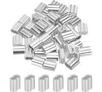 IMAGINE 50pcs 3/16" Aluminum Crimping Loop Sleeve, Cable Ferrule Wire Rope Sleeves Loop Sleeve (3/16″)