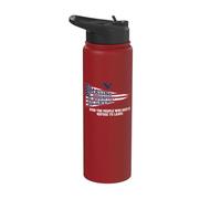 Imagine A Country So Great Even The People Tshirt American Stainless Steel Insulated Water Bottle