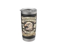 Imagine A Country So Great Patriotic America Flag Stainless Steel Insulated Tumbler