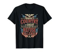 Imagine A Country So Great Patriotic America Flag Value Graphic T-Shirt