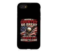 Imagine A Country So Great Patriotic Eagle Flag Quote Case for iPhone SE (2020) / 7/8