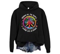 Imagine All The People Living Life In Peace Hoodie, Imagine All The People Living Life In Peace, Unisex Black