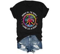 Imagine All The People Living Life in Peace T-Shirt, Imagine All The People Living Life in Peace Tshirt Black